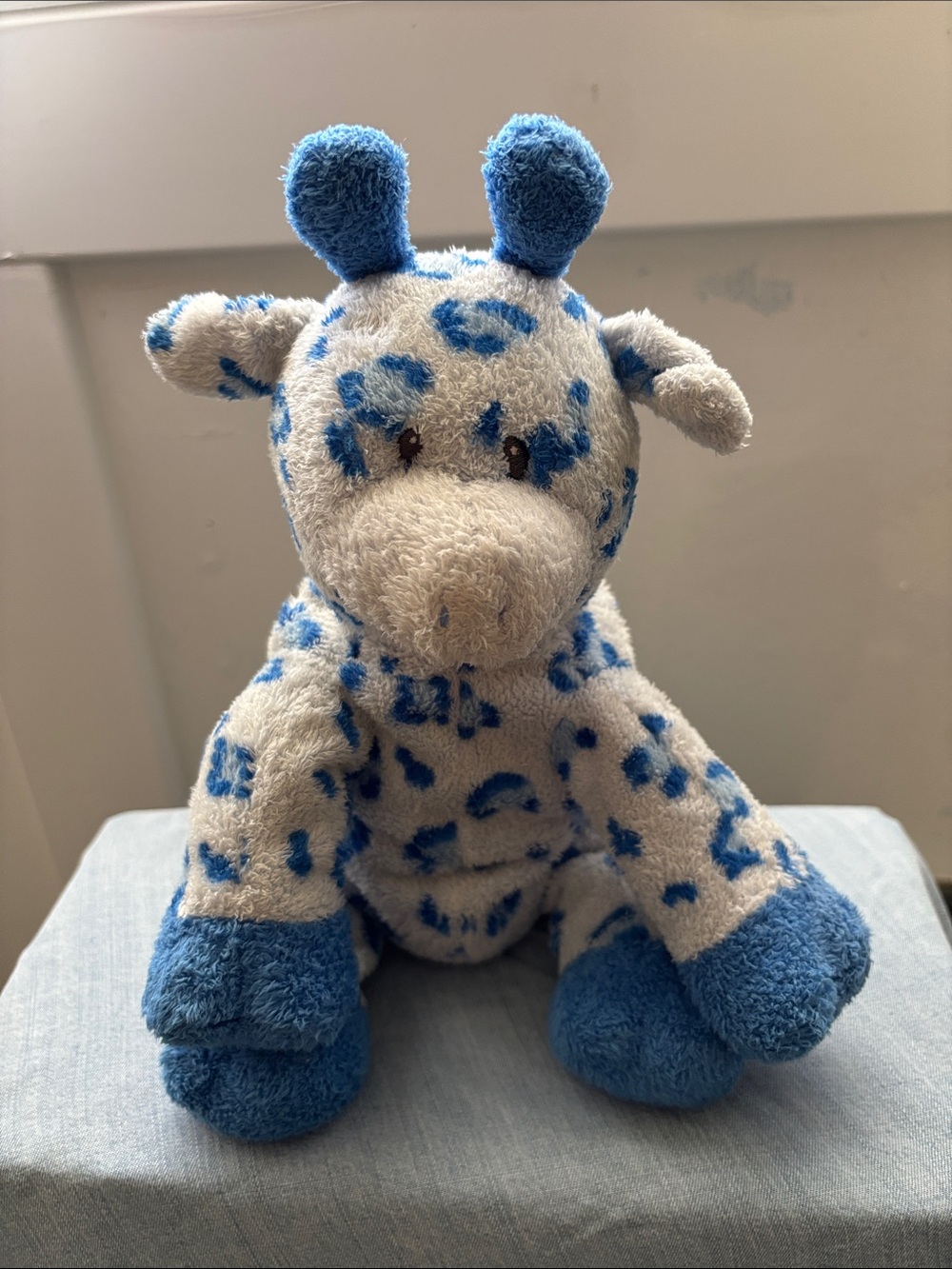 Ty Baby Blue Tiptop Giraffe 2006 Pluffies Tylux Plush Tag Rare Retired Lovey